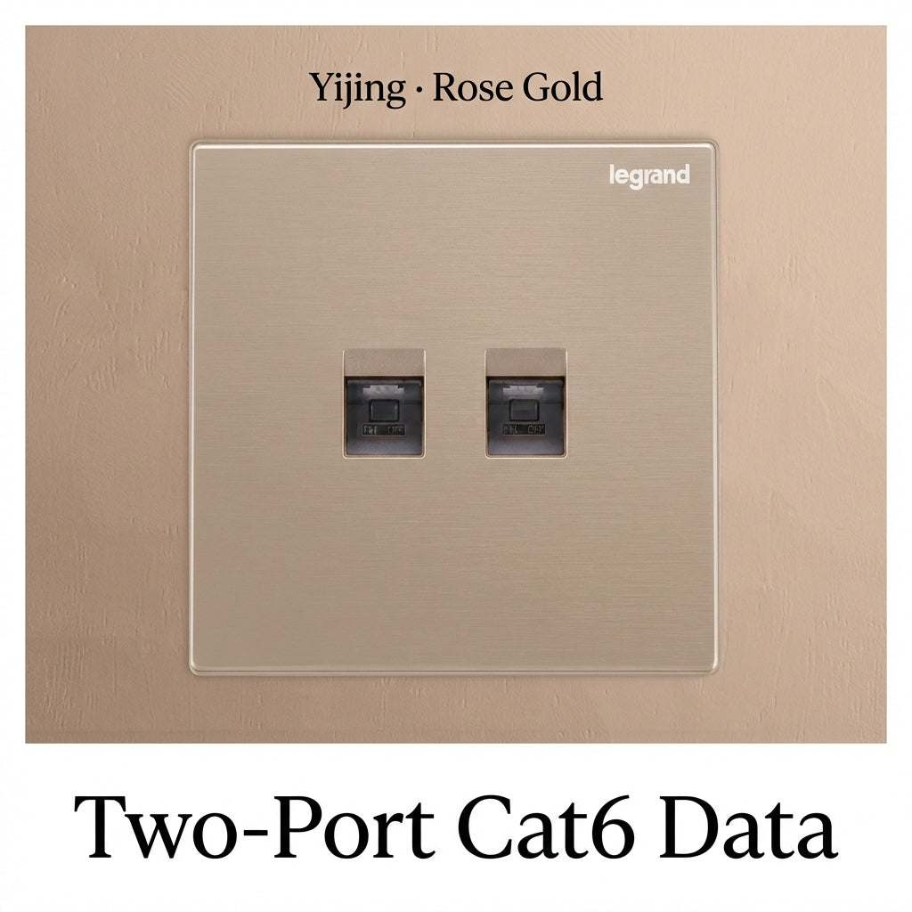 Legrand Rose Gold 13A Switched Wall Socket with USB