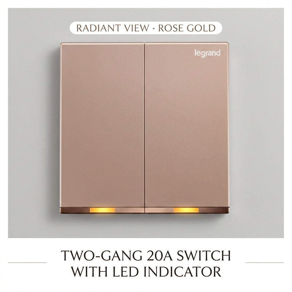 Legrand Rose Gold 13A Switched Wall Socket with USB