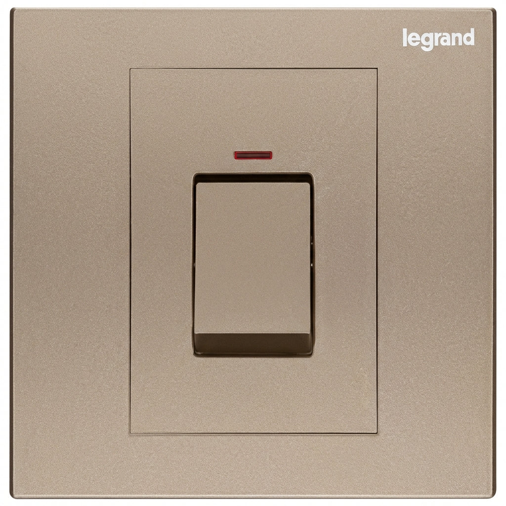 Legrand Rose Gold 13A Switched Wall Socket with USB