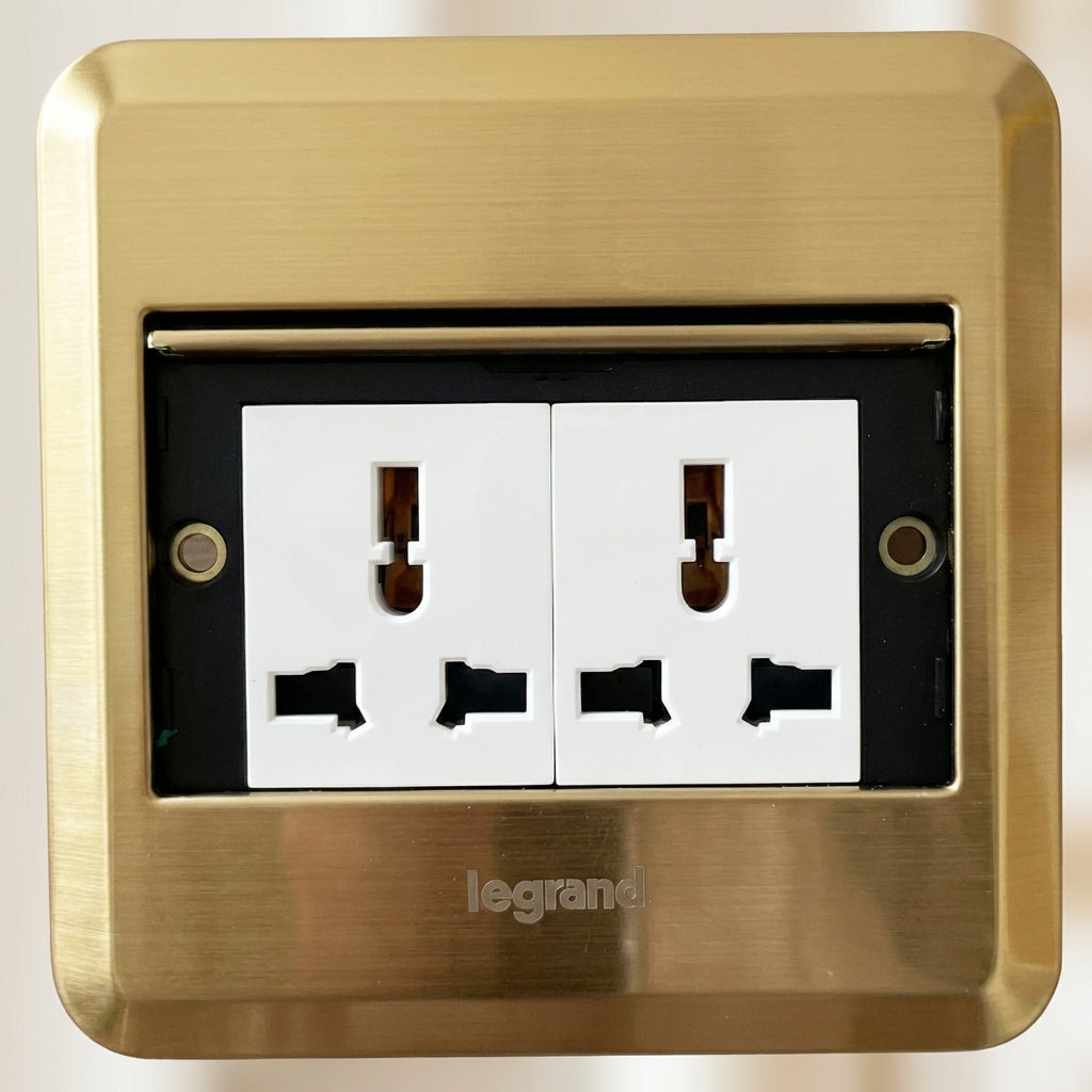 Legrand Rose Gold 13A Switched Wall Socket with USB